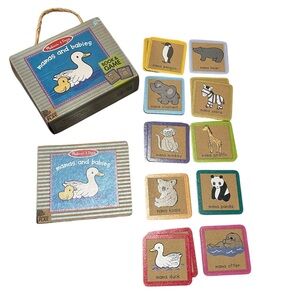 LIKE NEW - Melissa & Doug - Mama & Babies Board Book and Matching Game Set